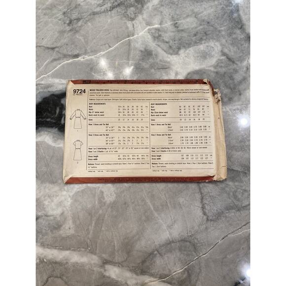 Simplicity Vintage Uncut Misses Pullover Dress Size 10 Pattern No 9742 - Picture 4 of 8